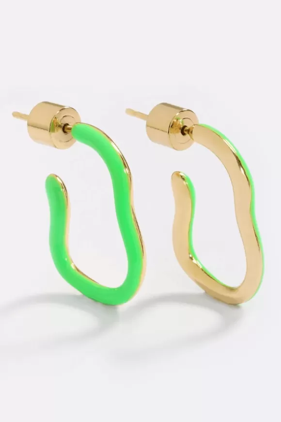 Women Emma Pills Earrings-Obsession Hoop Babies Green Glo