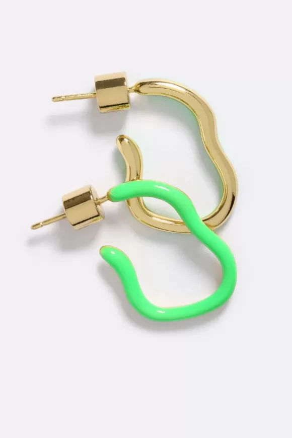 Women Emma Pills Earrings-Obsession Hoop Babies Green Glo