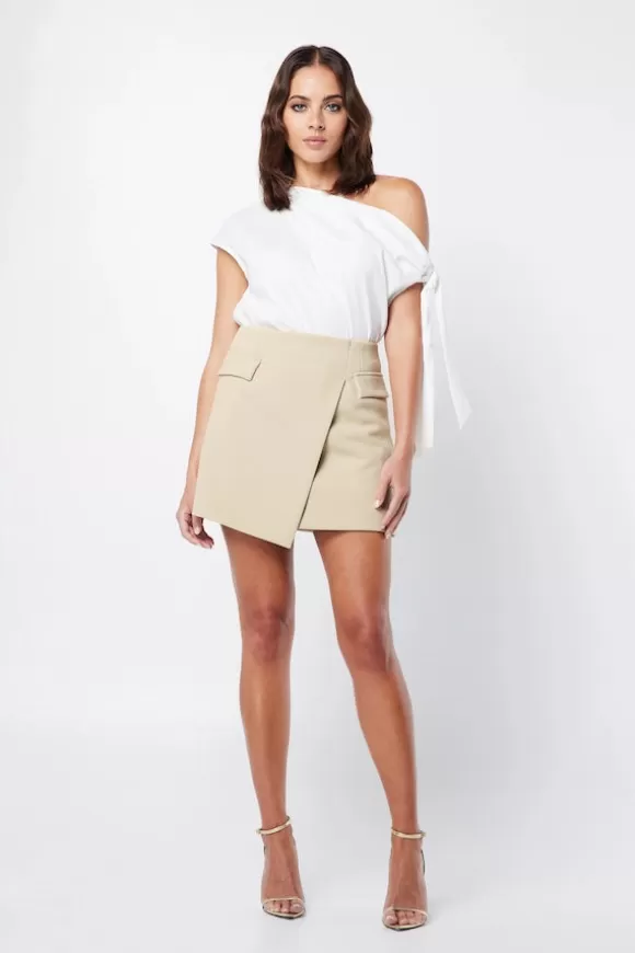 Women Mossman Skirts-On My Way Mini Skirt Natural