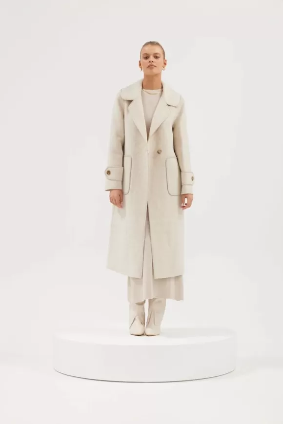 Women Bubish Jackets & Coats-Piper Cashmere Coat Stone