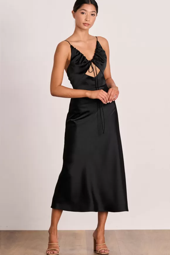 Women Pasduchas Dresses-Seeker Slip Midi Dress Black