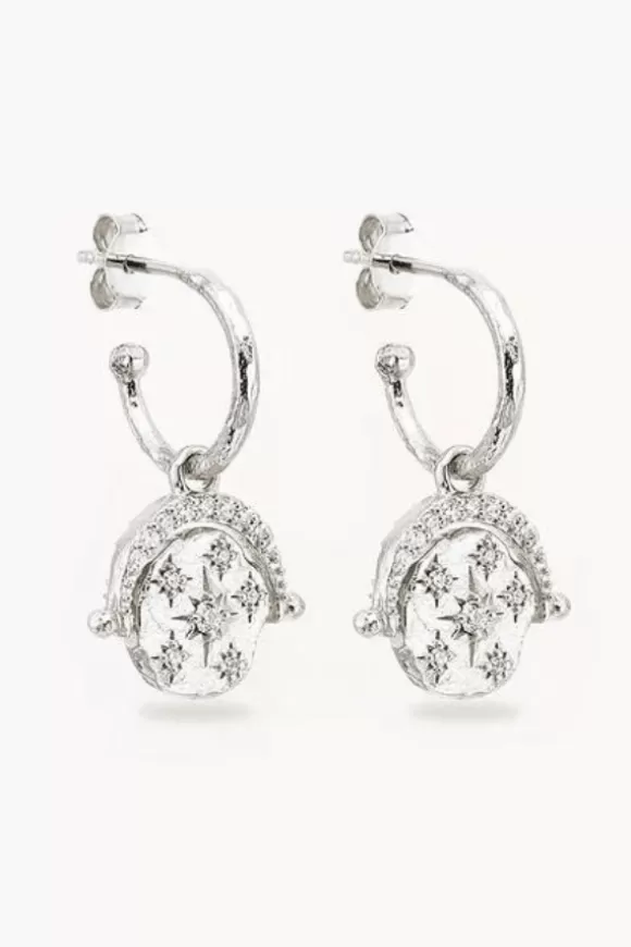 Women By Charlotte Earrings-Silver Create Magic Hoop