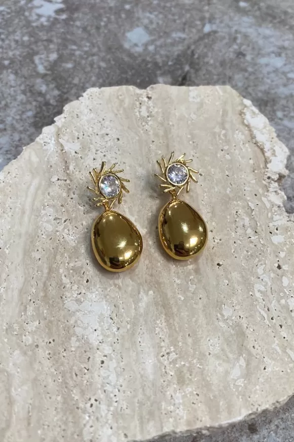 Women Enesea Earrings-Sol Earrings Gold