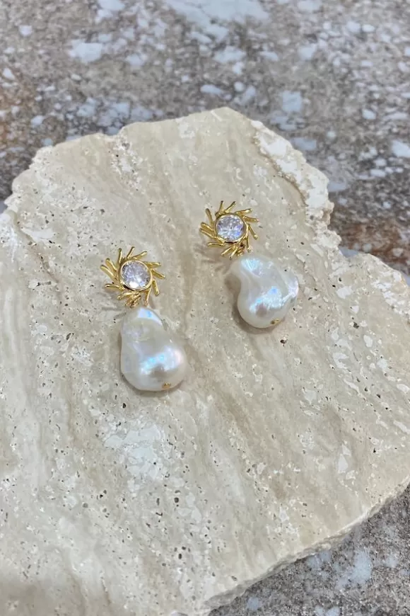 Women Enesea Earrings-Sol Earrings Pearl