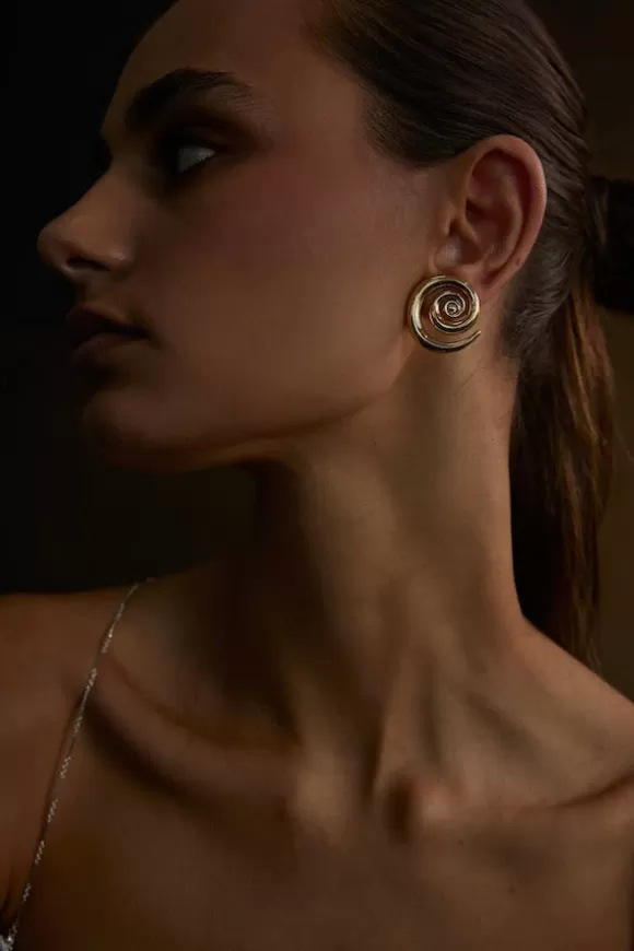 Women Georgina Downe x Noah The Label Earrings-Spiral Earrings Gold