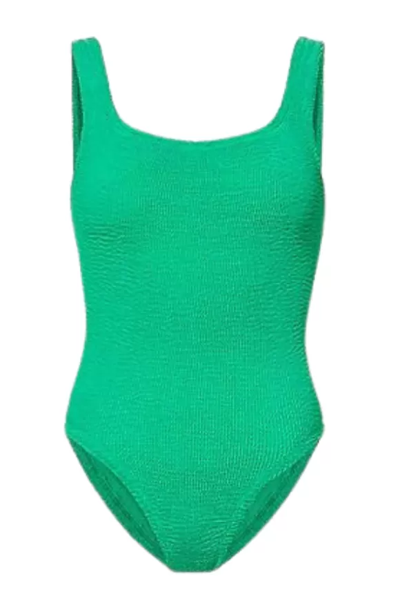 Women Hunza G Swimwear-Square Neck Swim Emerald