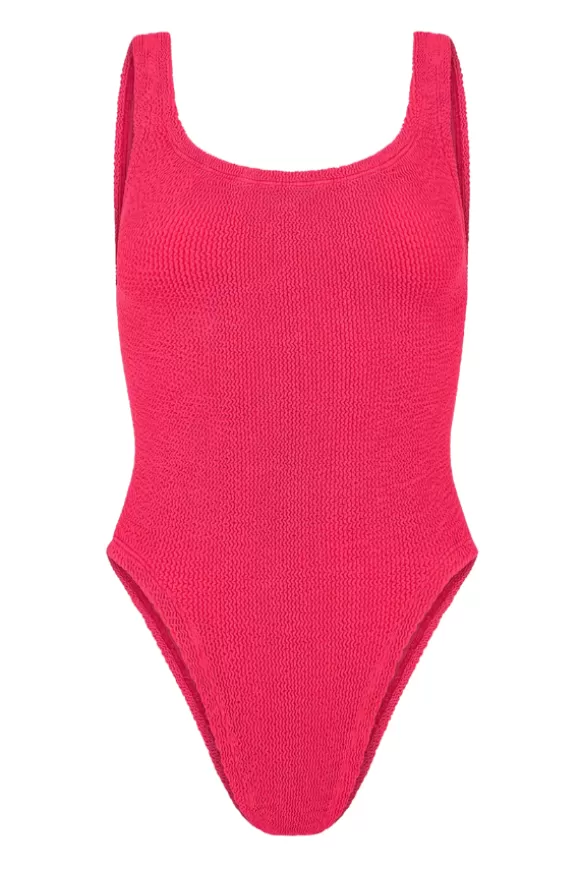 Women Hunza G Swimwear-Square Neck Swim Hot Pink