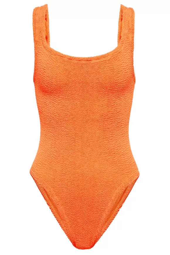 Women Hunza G Swimwear-Square Neck Swim Orange