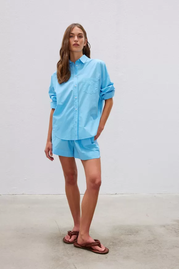 Women LMND Shirts-The Chiara Shirt Cornflower