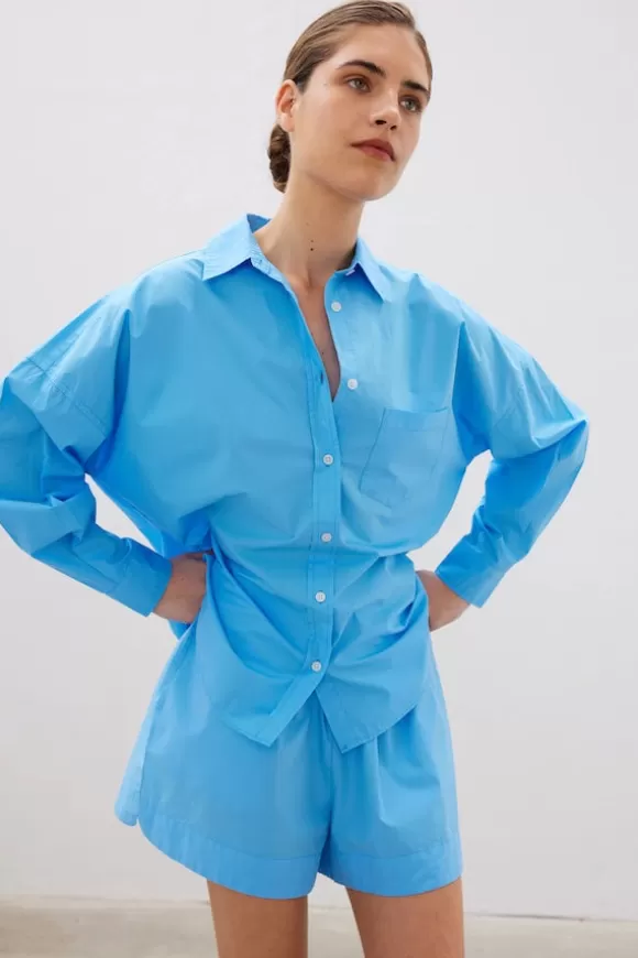 Women LMND Shirts-The Chiara Shirt Maliblue