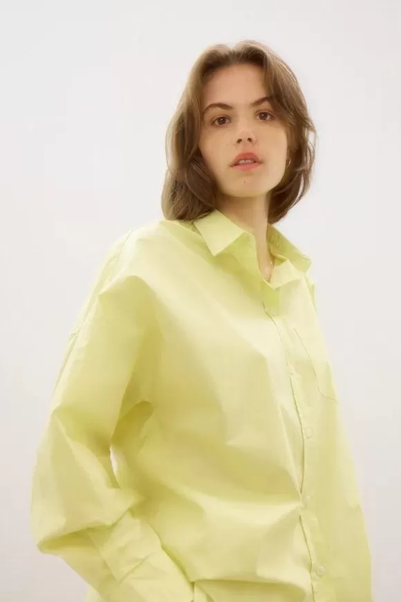 Women LMND Shirts-The Chiara Shirt Neon Lime