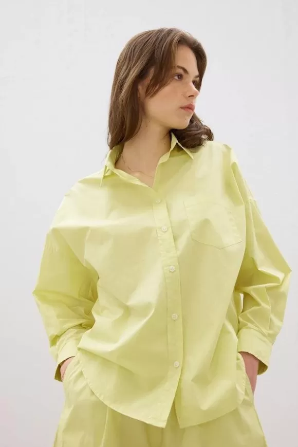 Women LMND Shirts-The Chiara Shirt Neon Lime