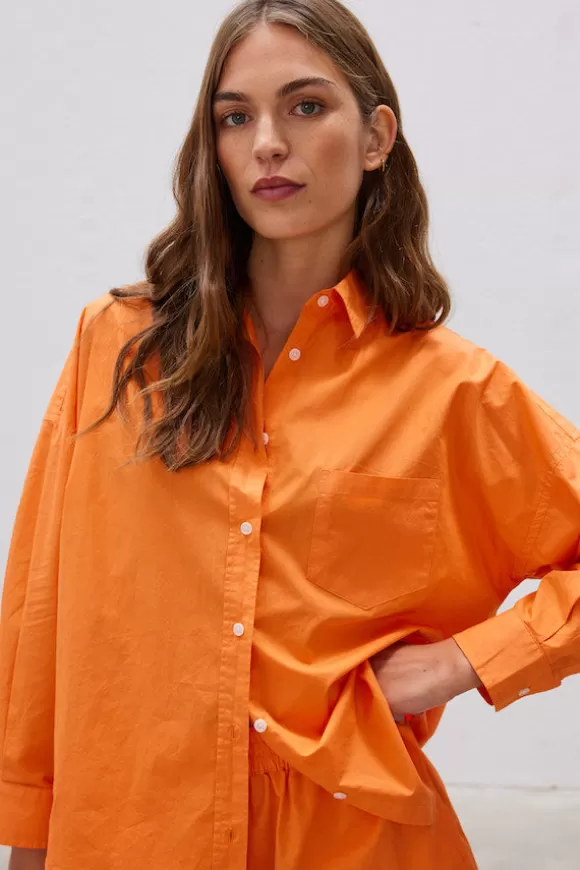 Women LMND Shirts-The Chiara Shirt Tangelo