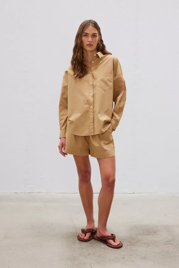 Women LMND Shirts-The Chiara Shirt Toffee