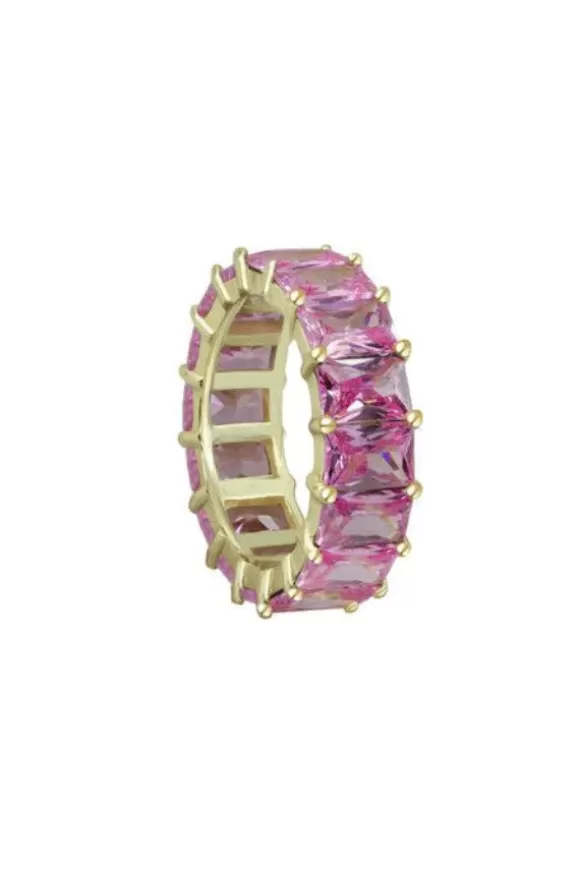 Women The M Jewelers Rings-The Coloured Bands Pink