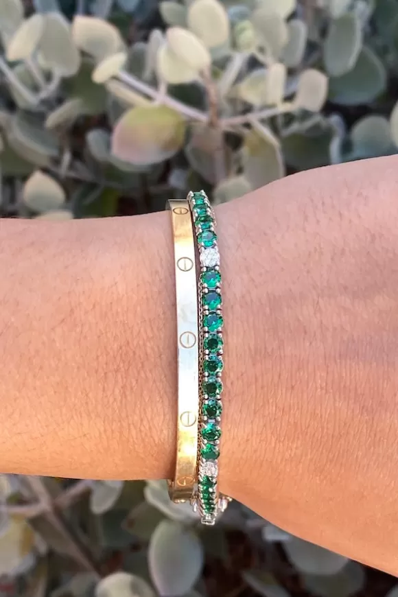 Women The M Jewelers Bracelets-The Pave' Tennis Bracelet Emerald