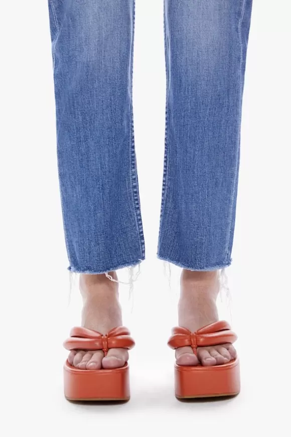 Women Mother Denim Denim-The Tomcat Ankle Fray From Out Of Town