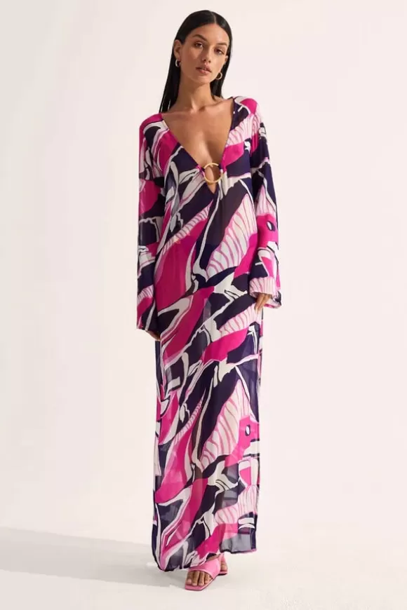 Women Cin Cin swim Dresses-Totem Hoop Maxi Dress Artifice Pink