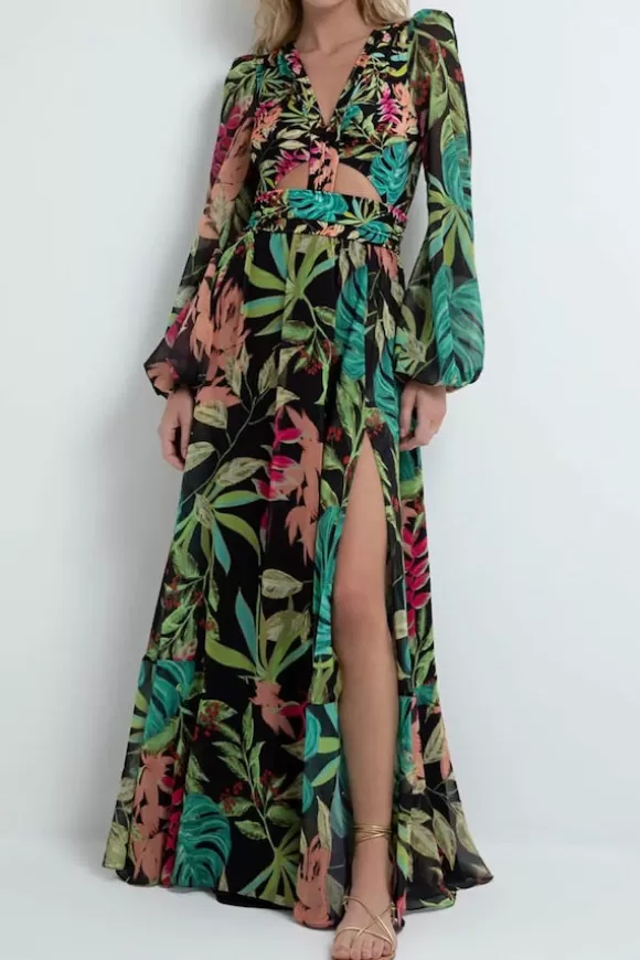 Women PatBo Dresses-Tropicalia Cut-Out Maxi Dress