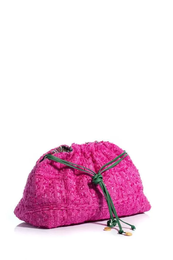 Women Kooreloo Bags-Tweed Pouch Pink