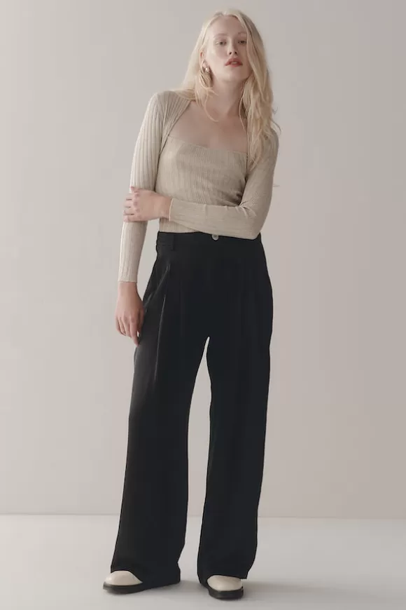 Women Marle Pants-Willow Pant Silk Black