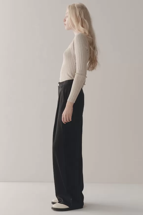 Women Marle Pants-Willow Pant Silk Black