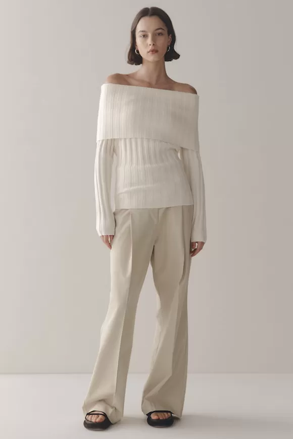 Women Marle Knitwear-Yin Jumper Ivory