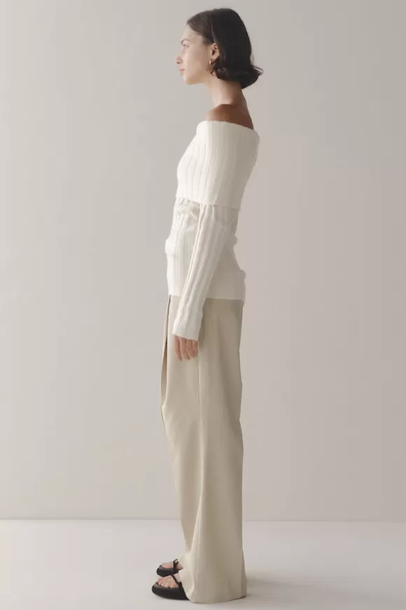 Women Marle Knitwear-Yin Jumper Ivory